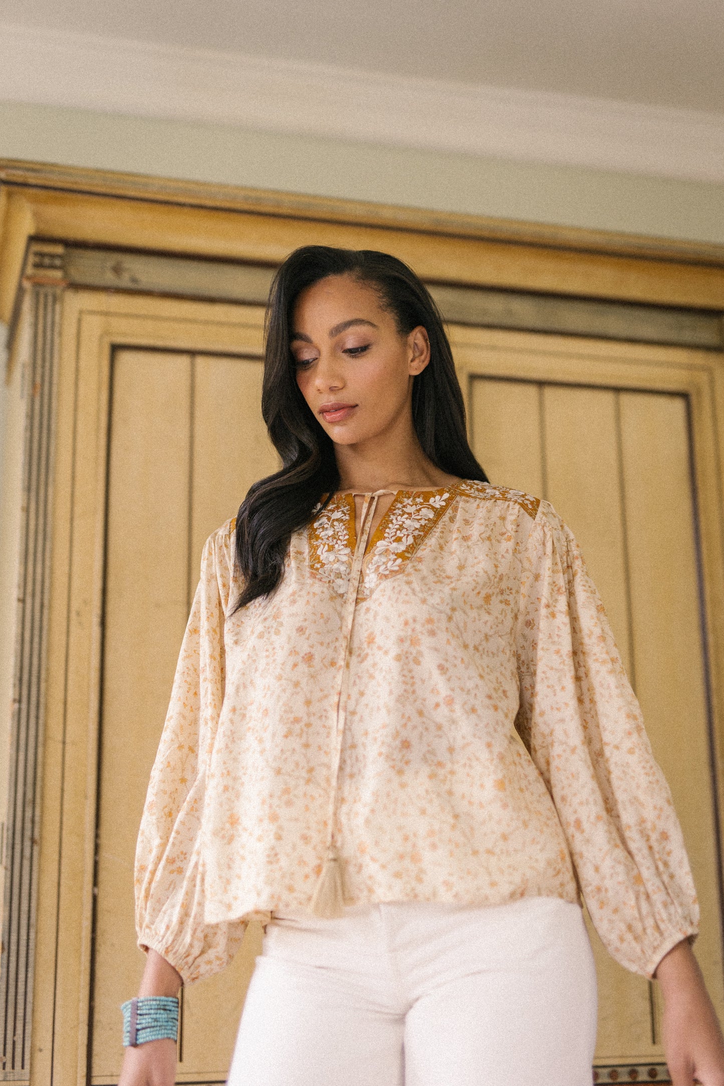 Lolita Embroidered Silk Blouse