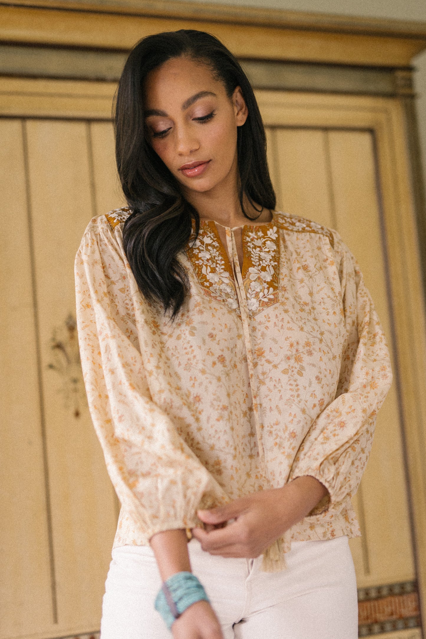 Lolita Embroidered Silk Blouse