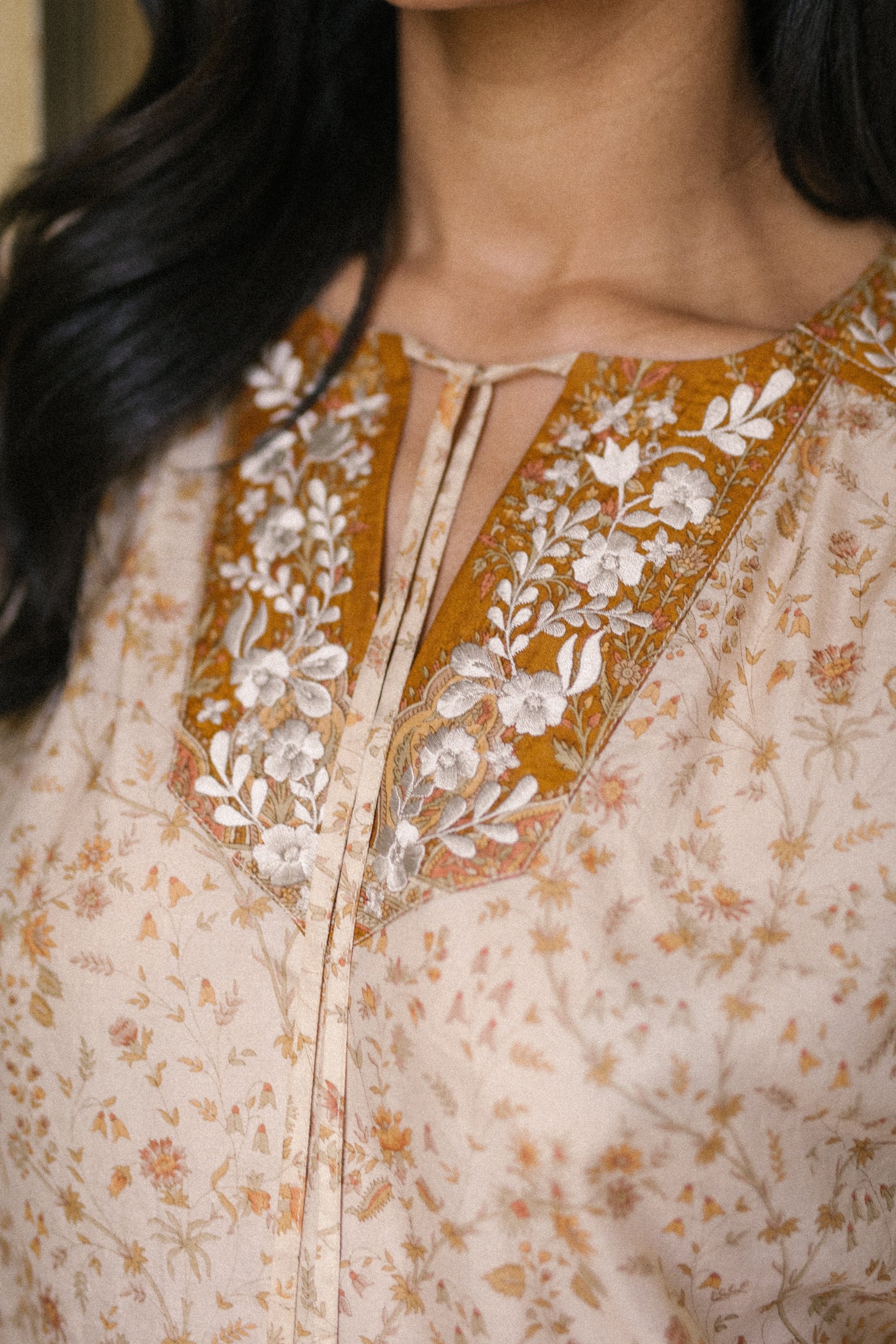 Lolita Embroidered Silk Blouse