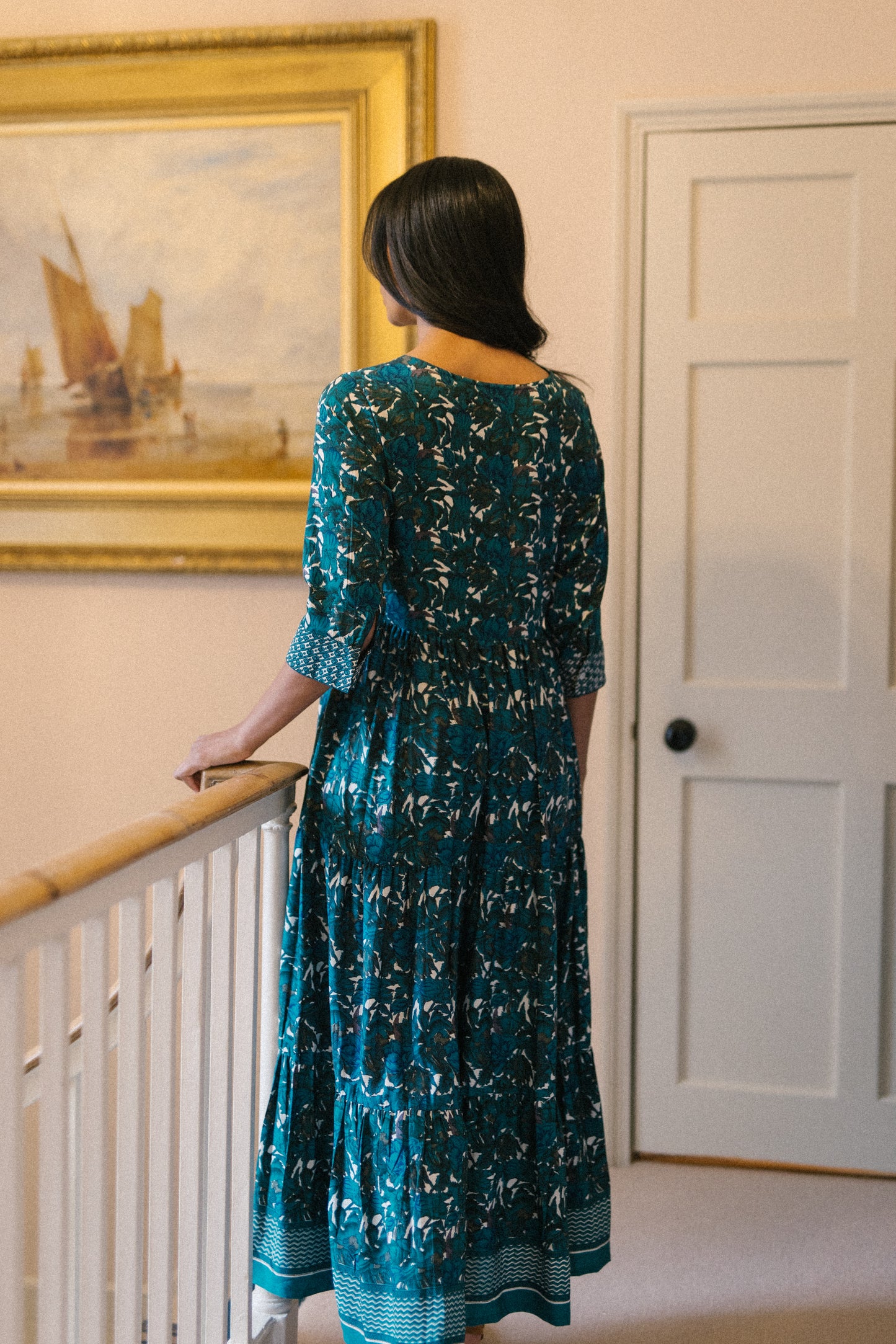 Prairie V-neck Silk Dress