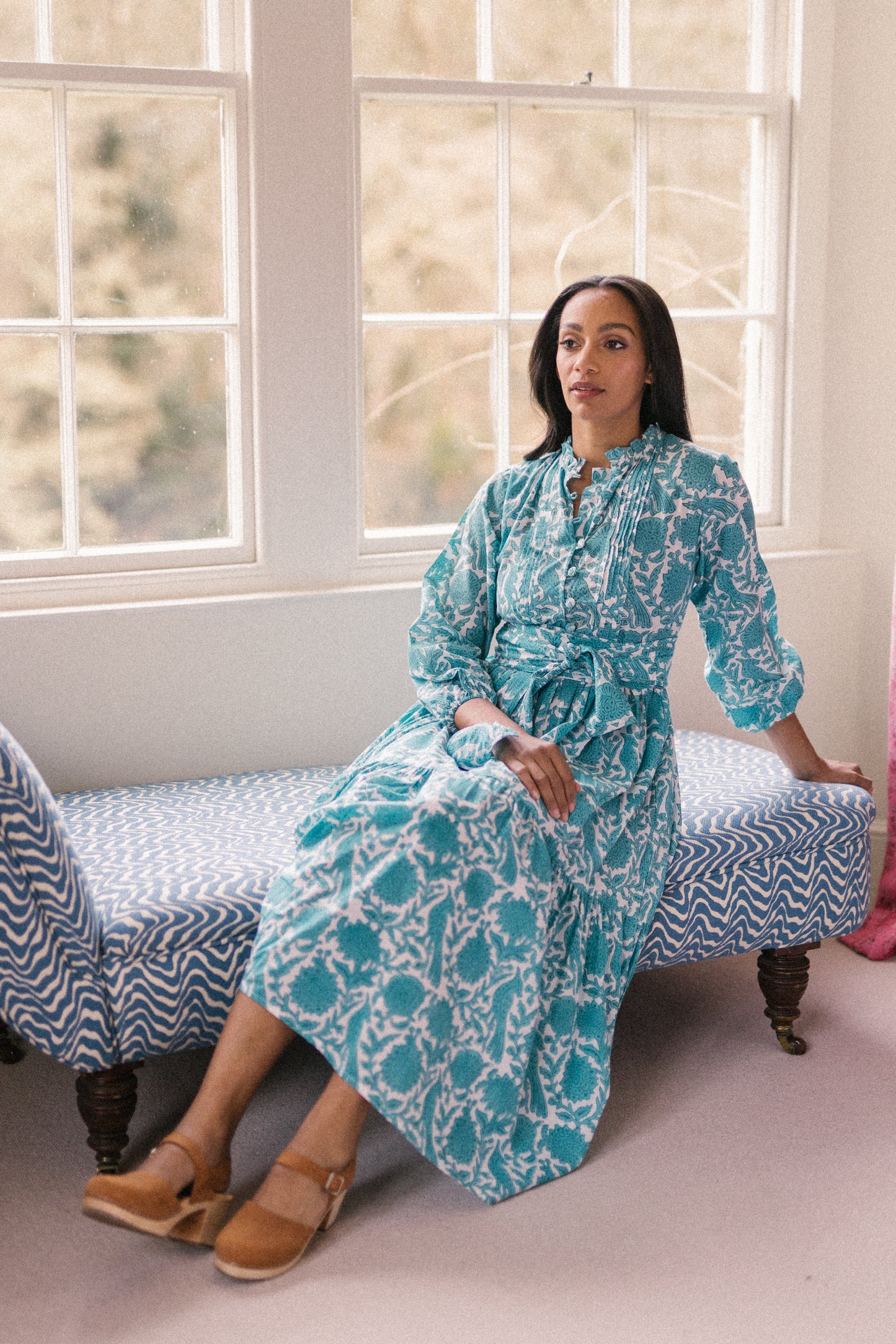 Skylark Dress in Turquoise