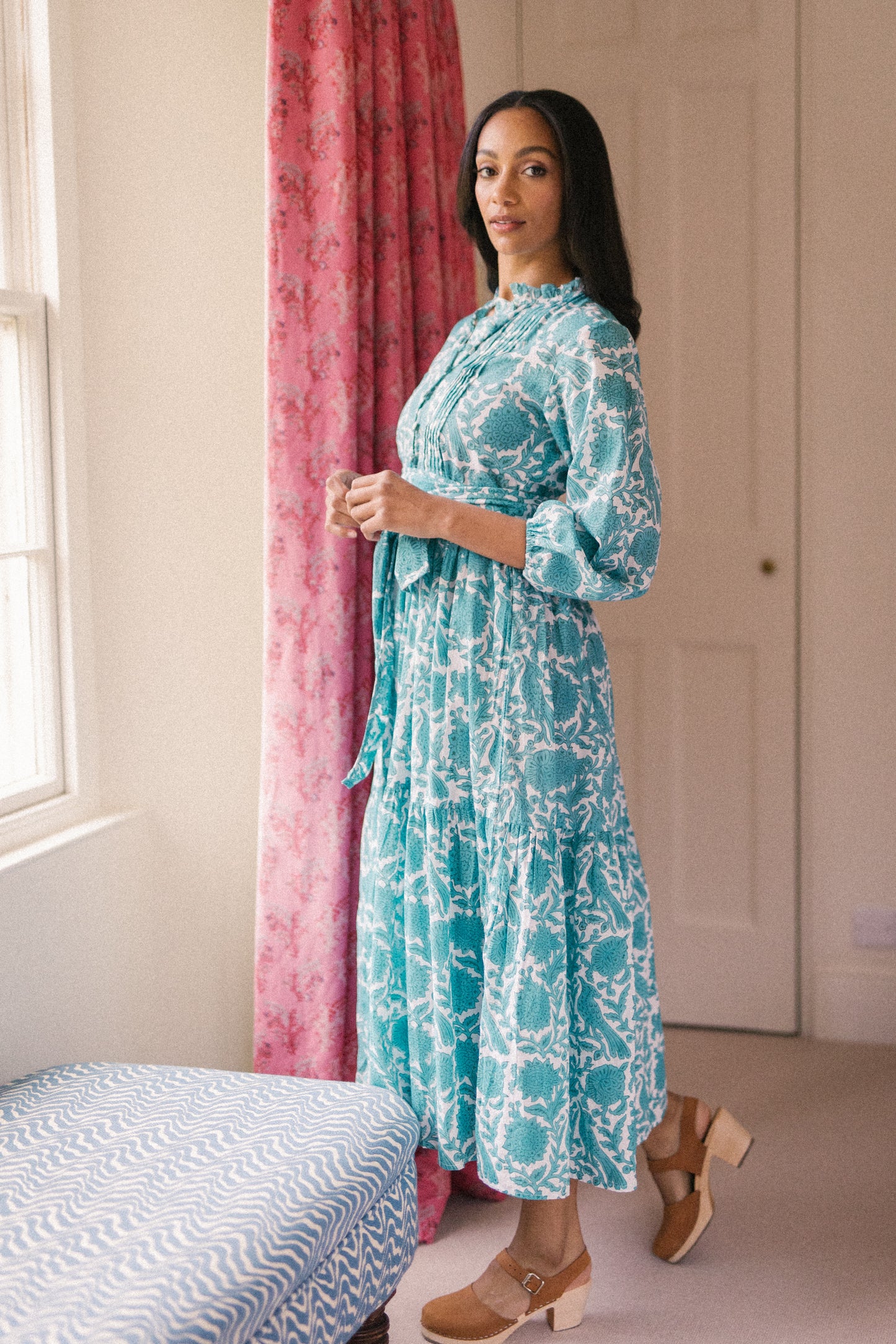 Skylark Dress in Turquoise