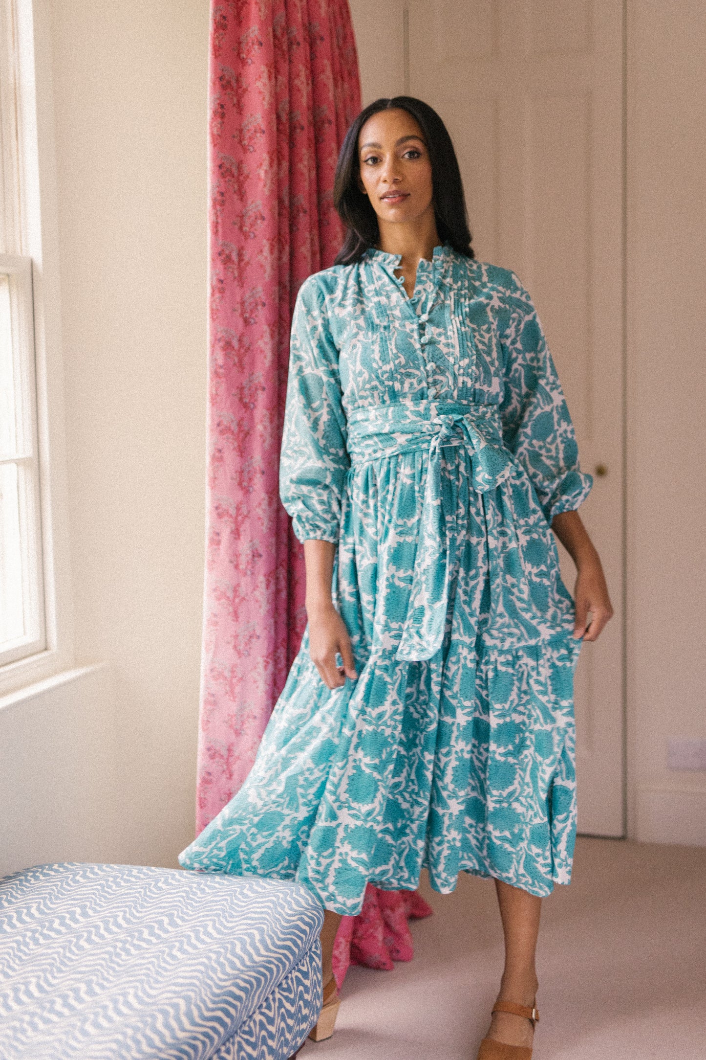 Skylark Dress in Turquoise