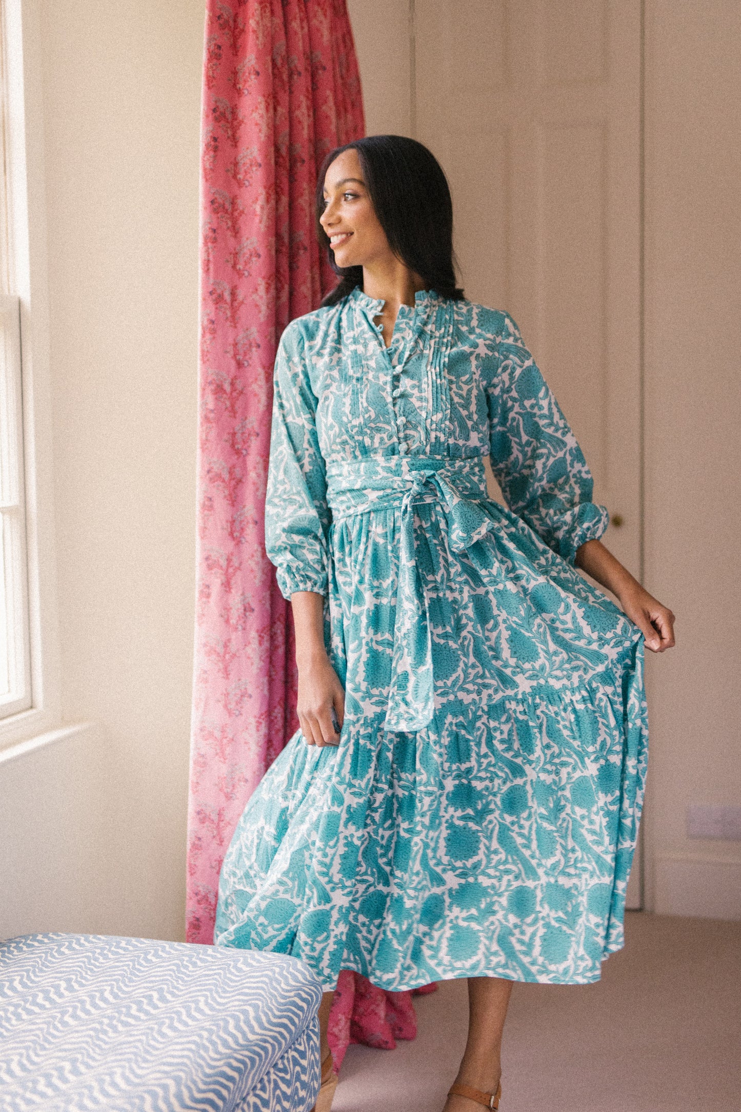 Skylark Dress in Turquoise