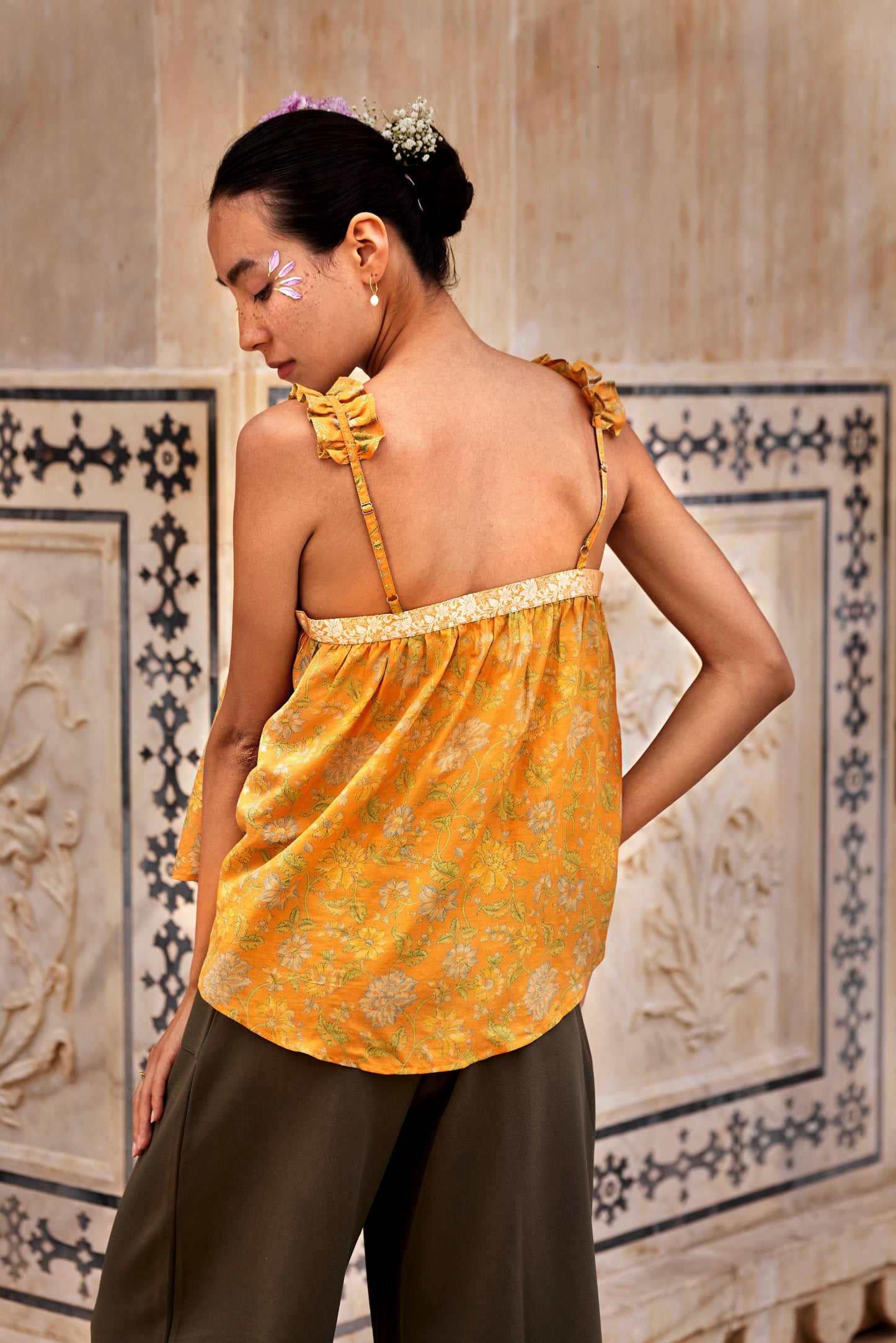 Lilly Silk Camisole - Gold 001