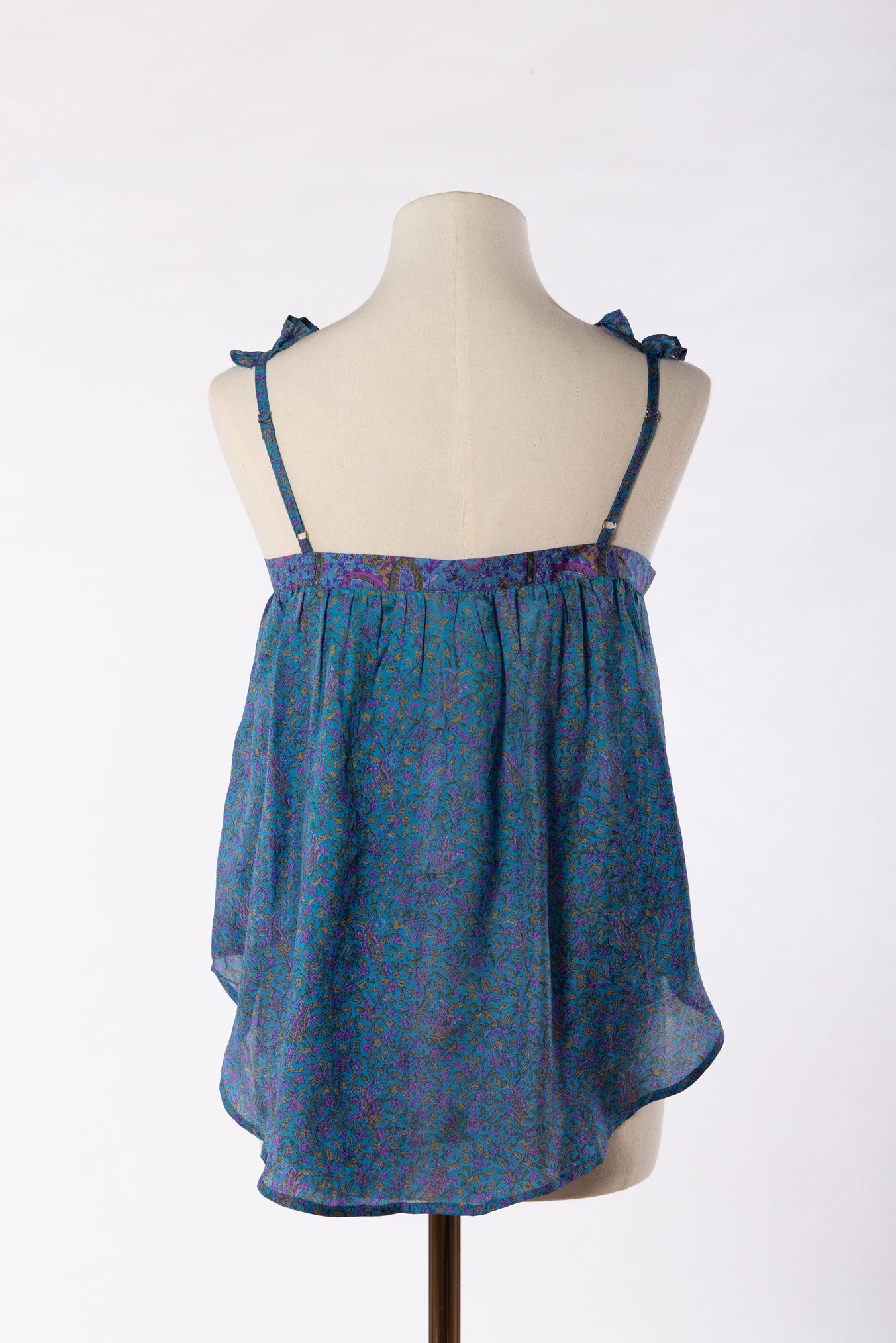 Lilly Silk Camisole - Blue/Purple 003