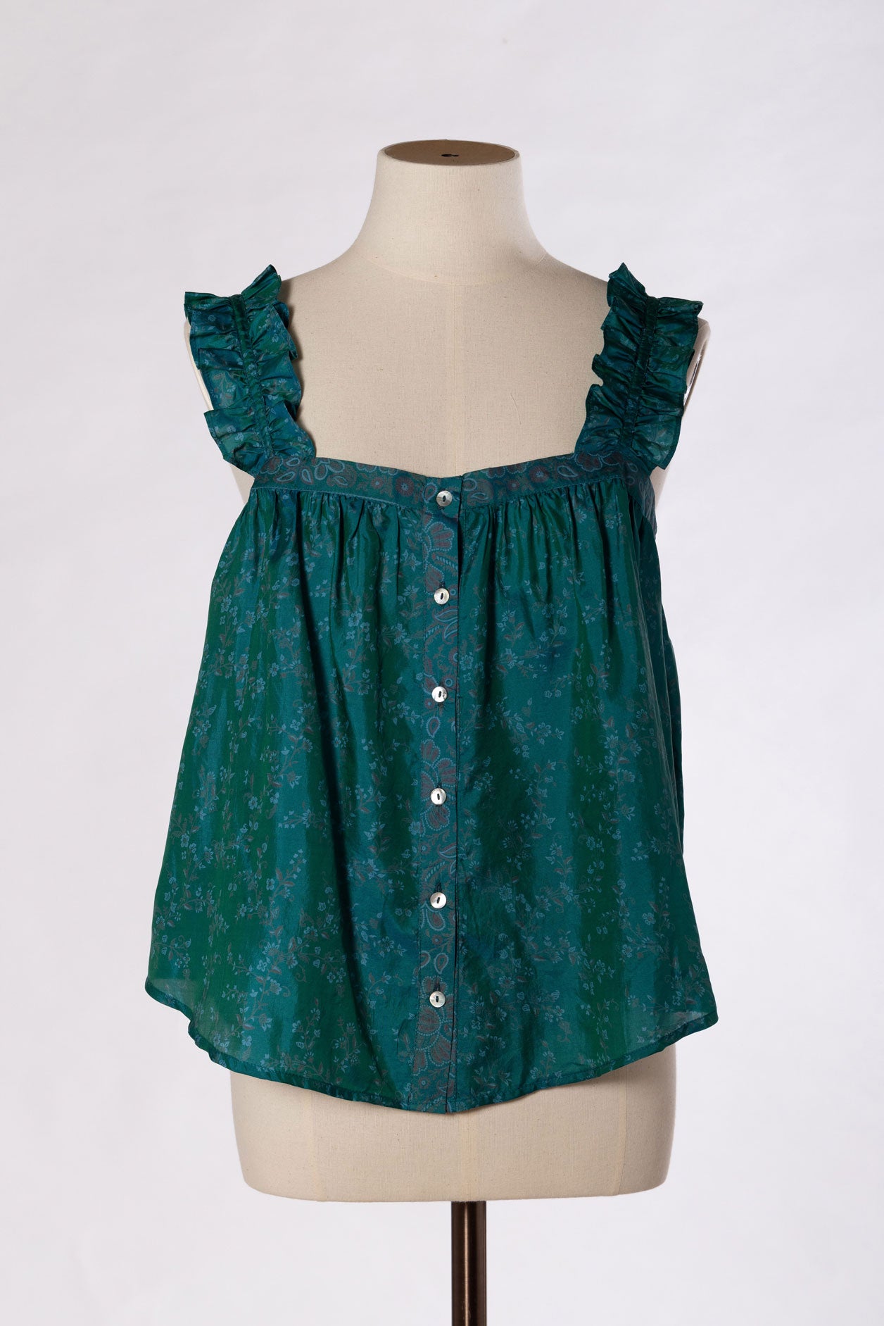 Lilly Silk Camisole - Petrol 004