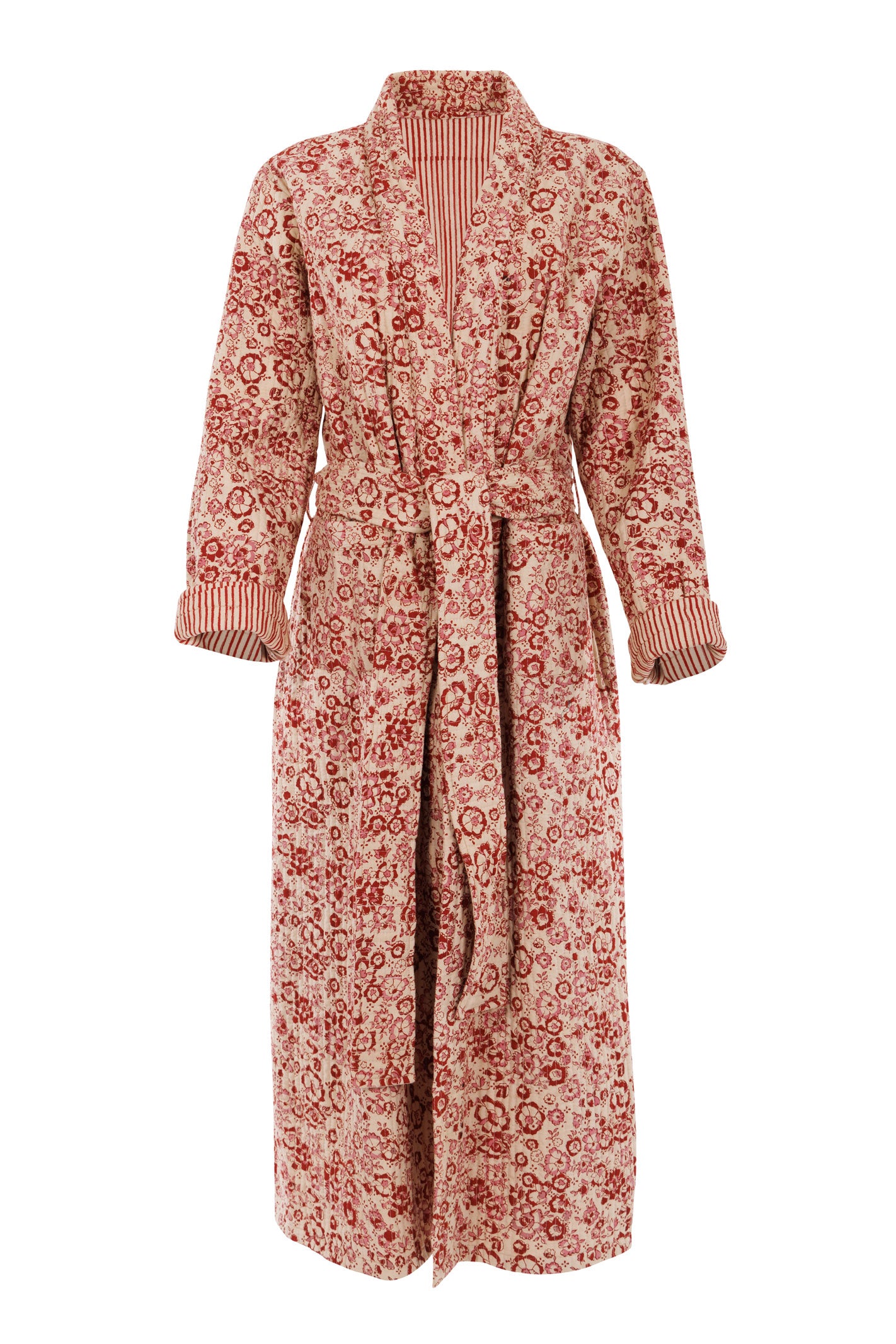 Quilted Dressing Gown - Cherry Blossom