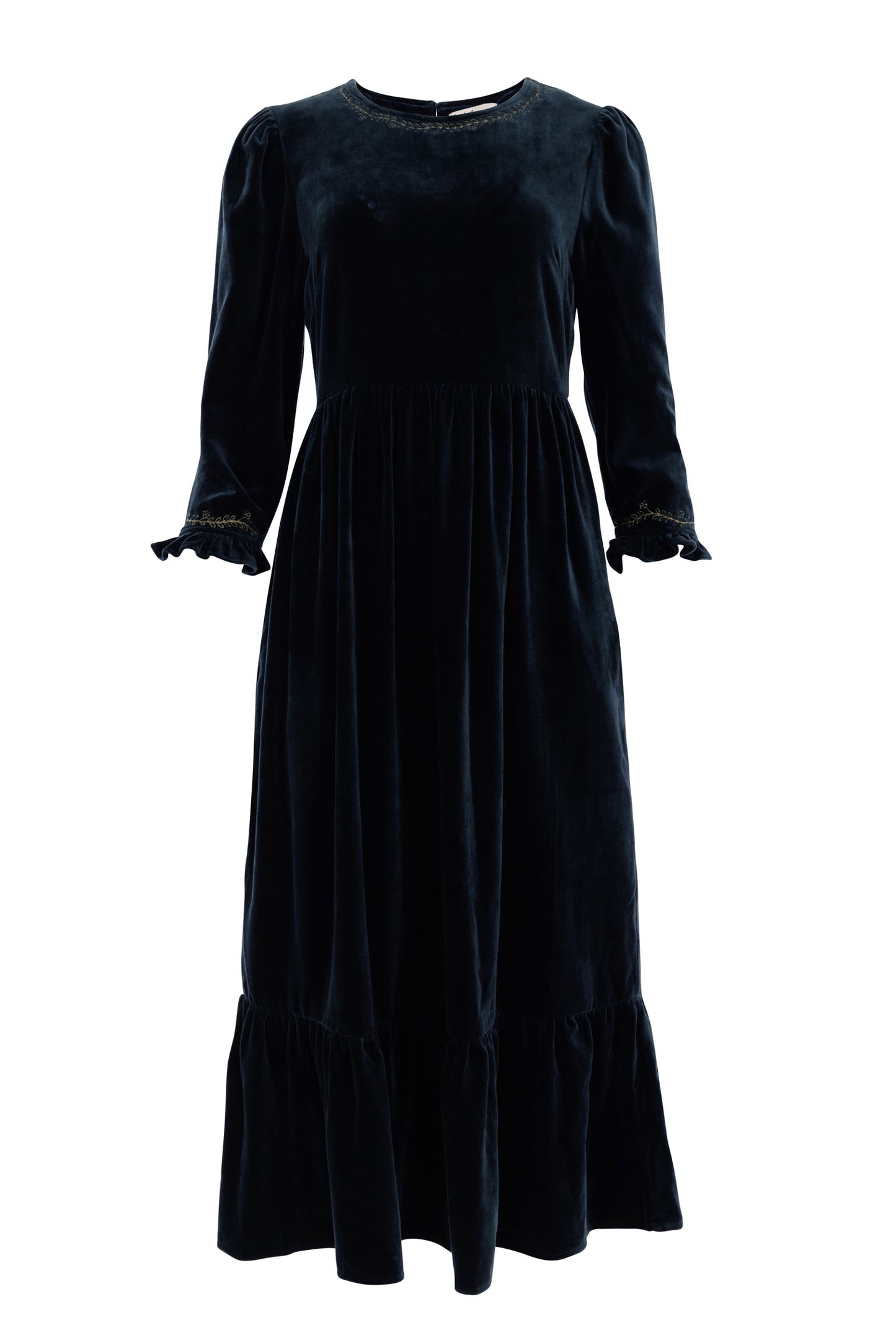 Aurora Velvet Dress in Marine Blue