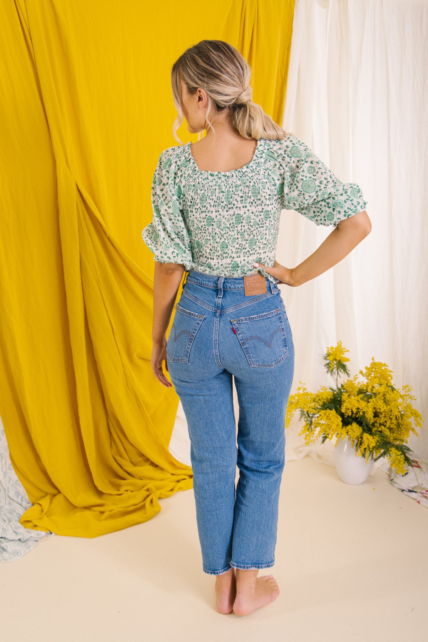Mona Smock Top - Petala Green