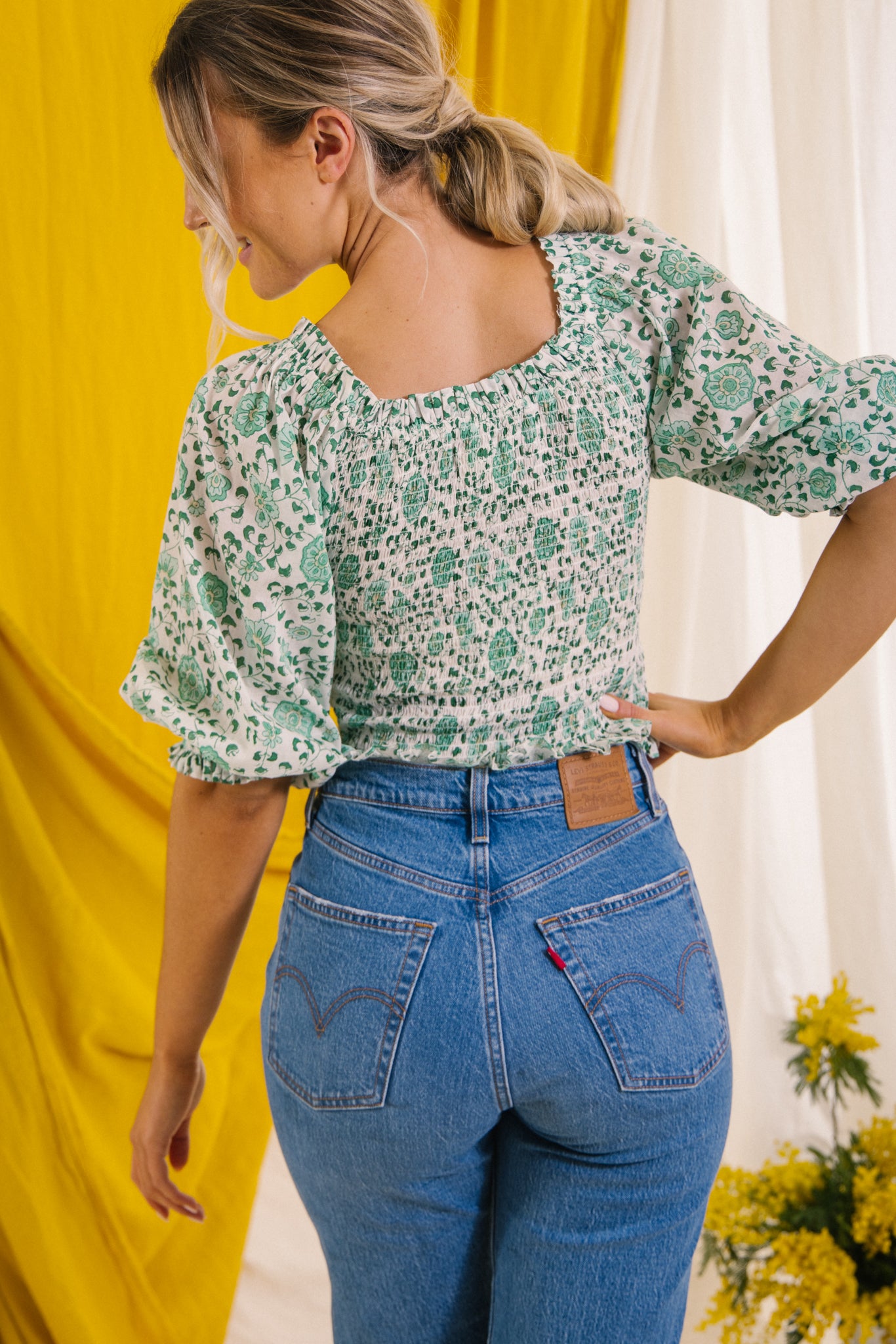 Mona Smock Top - Petala Green