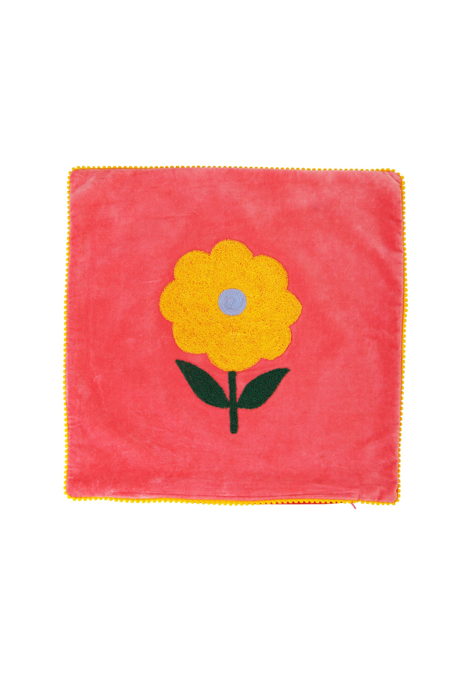 Velvet Flower Cushion - Pink