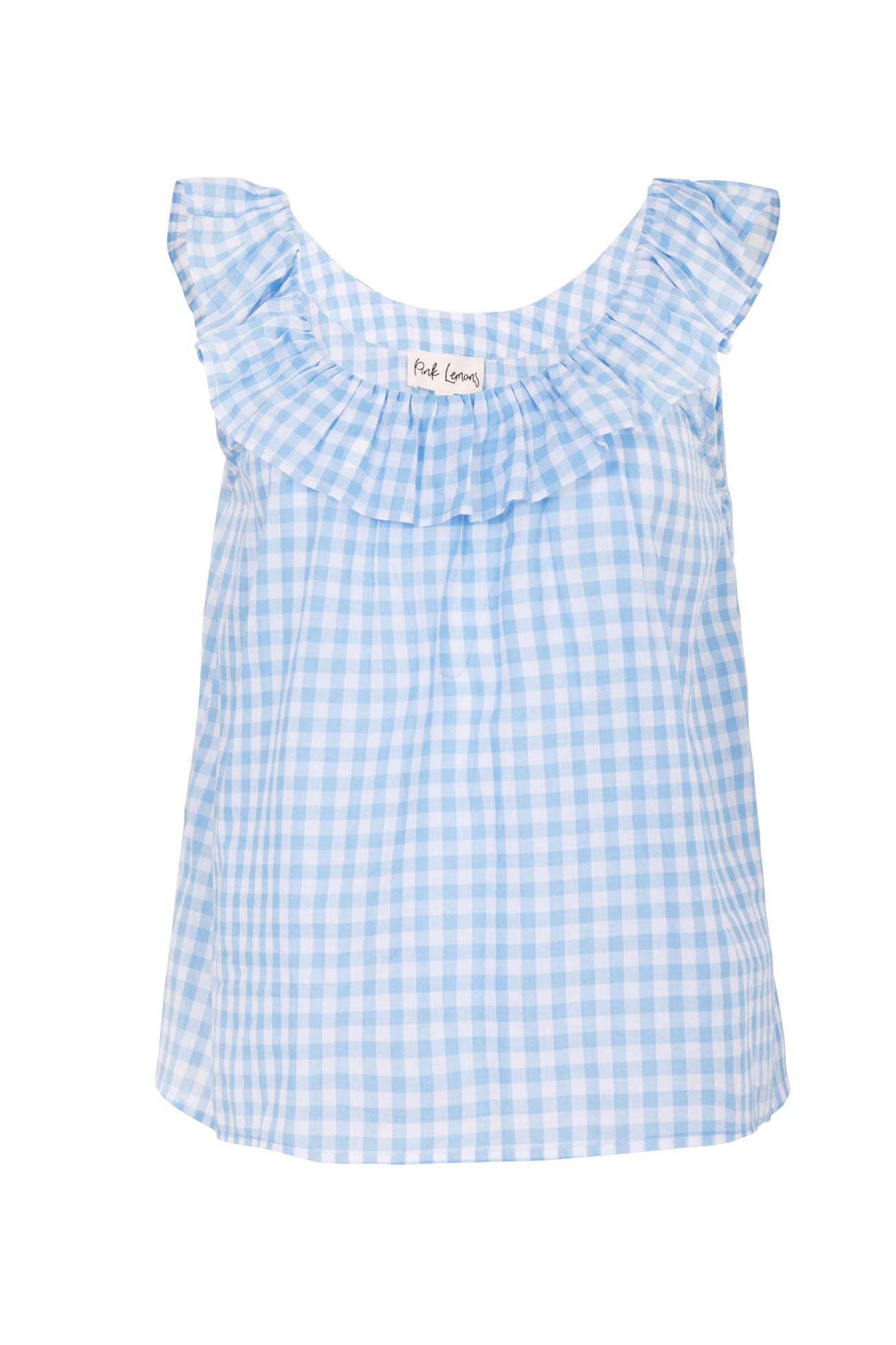 Clementine Camisole-Blue Gingham
