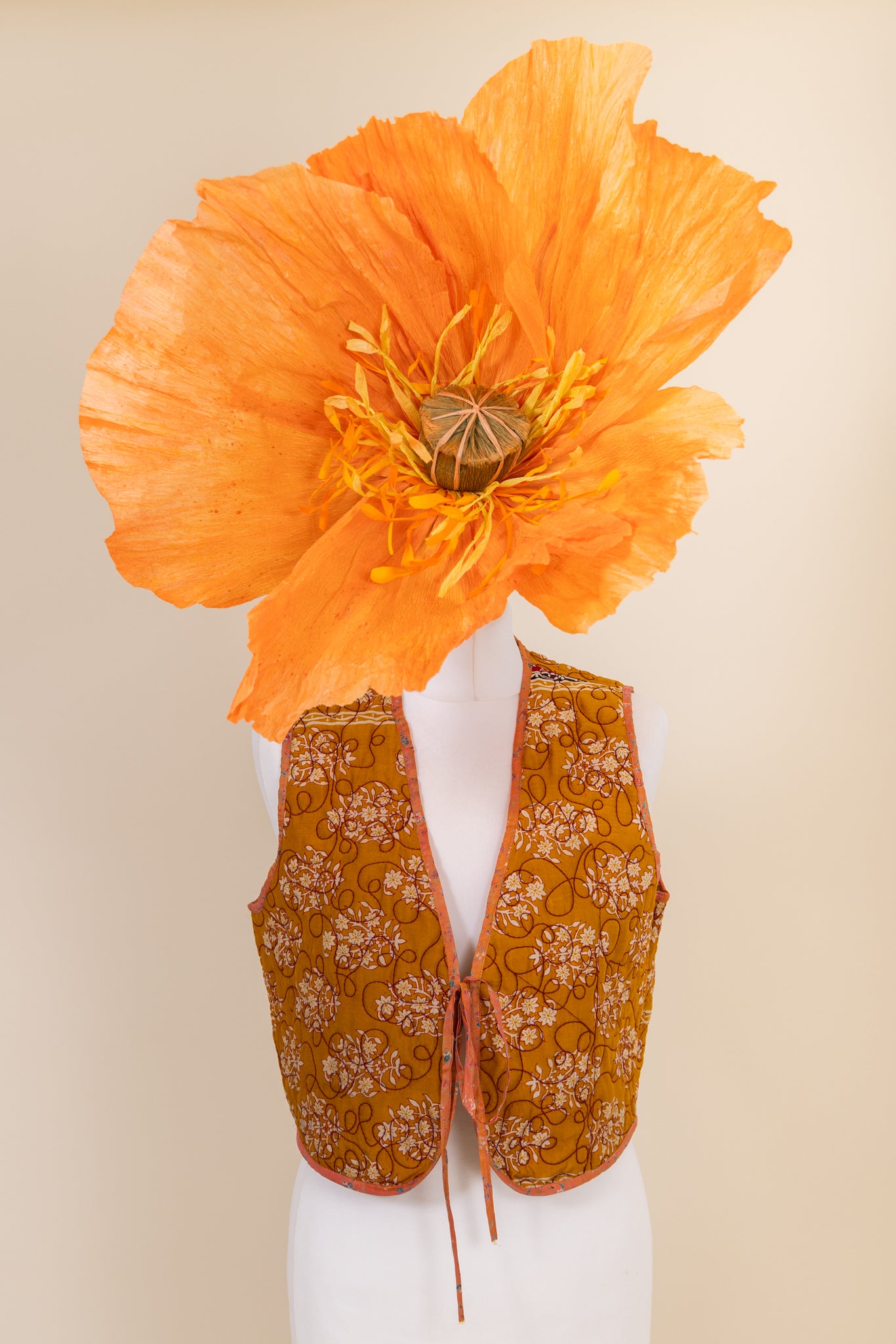 Melissa Cotton & Silk Reversible Waistcoat  - 042