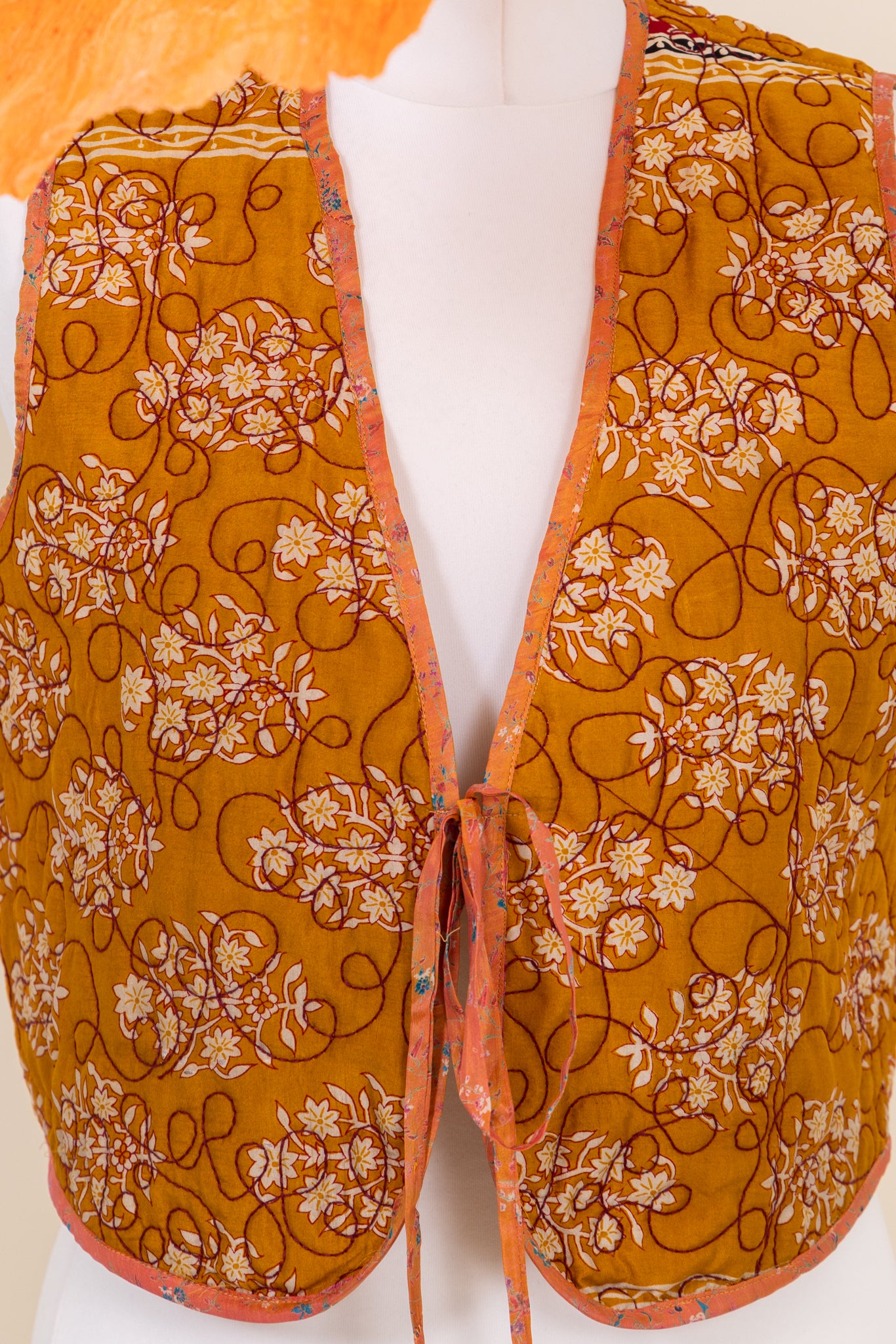 Melissa Cotton & Silk Reversible Waistcoat  - 042