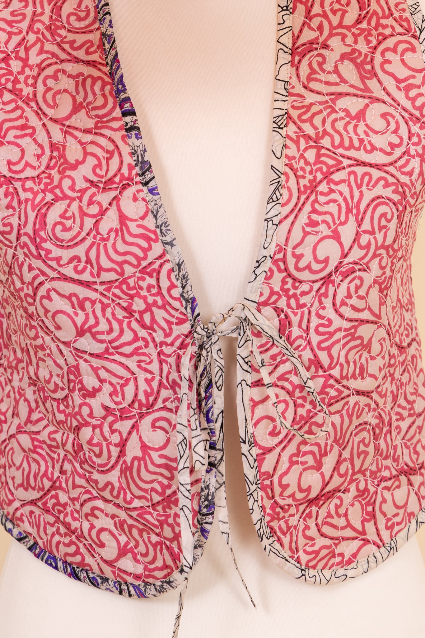 Melissa Cotton & Silk Reversible Waistcoat S - 053