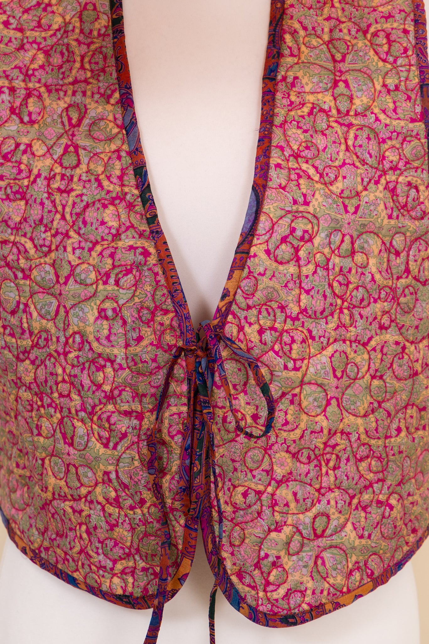 Melissa Silk Reversible Waistcoat XL - 039