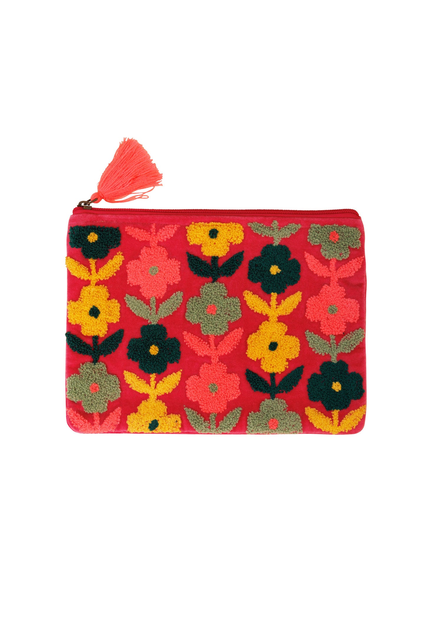 Rambling Flower Pouch -Pink