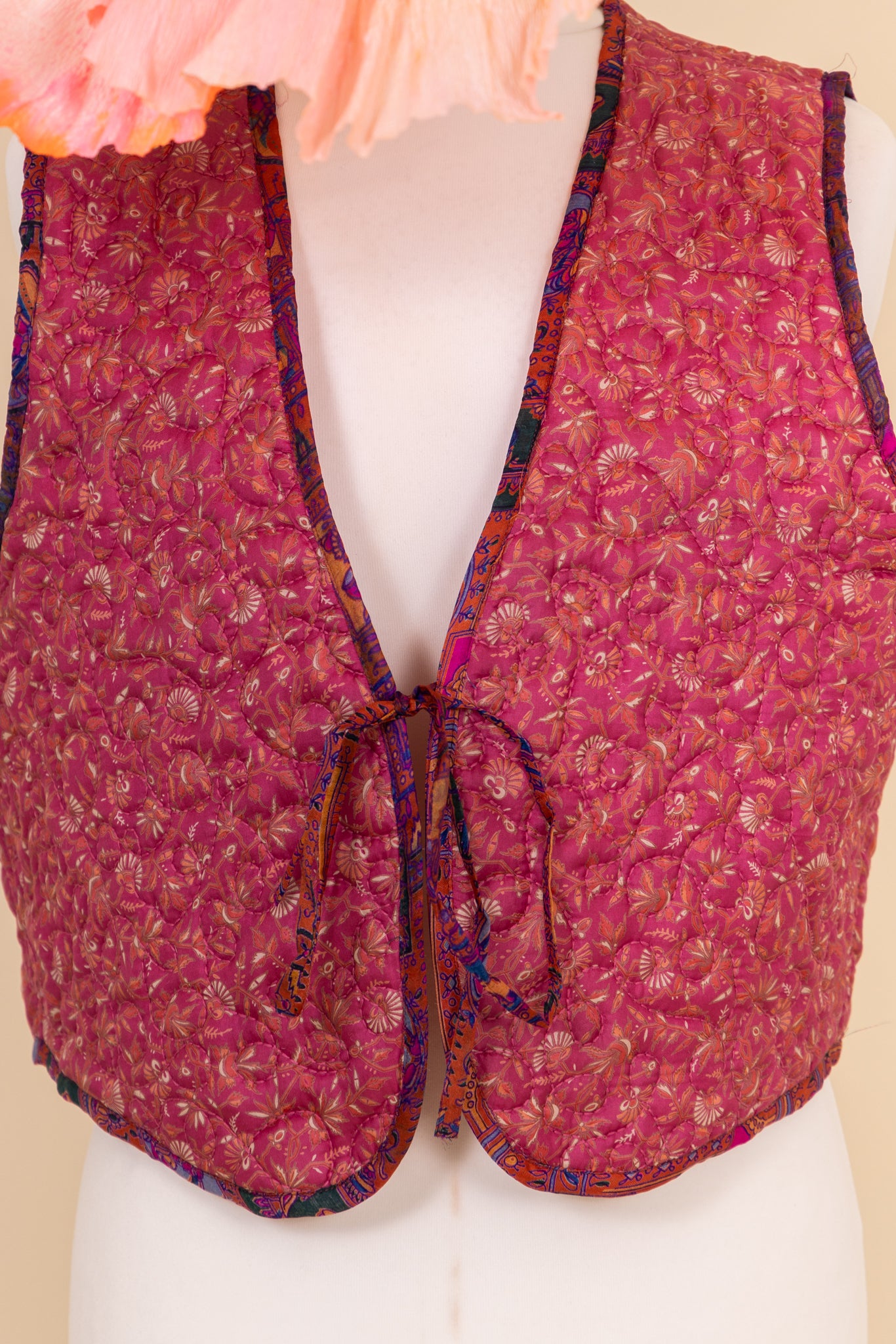 Melissa Silk Reversible Waistcoat XL - 026