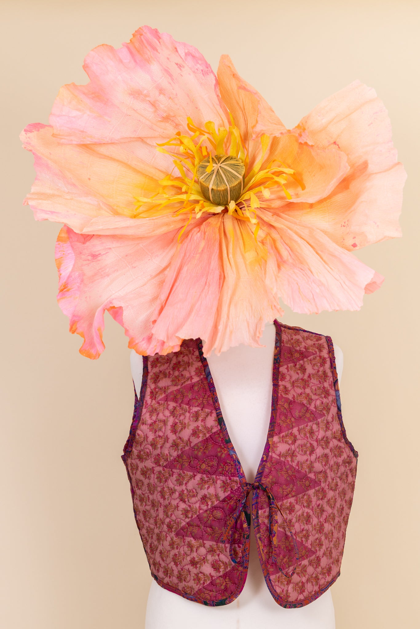 Melissa Silk Reversible Waistcoat XL - 026