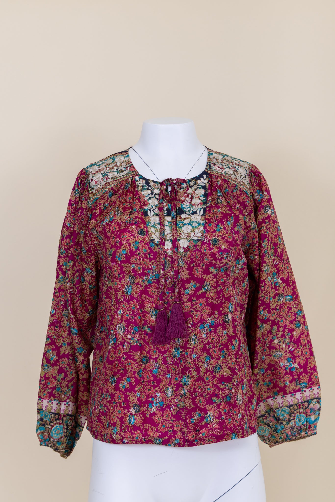 Lolita Embroidered Silk Blouse XS - 050