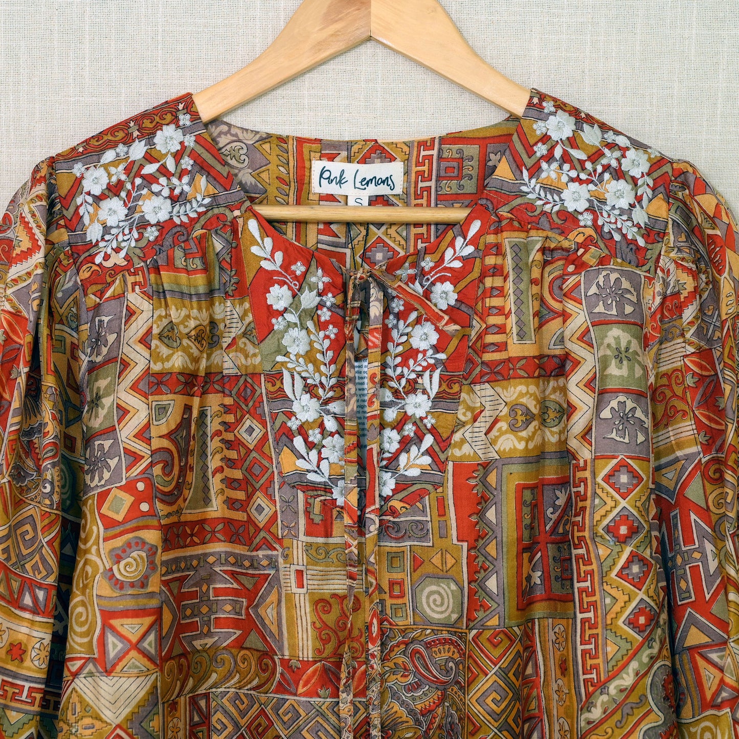 Lolita Embroidered Silk Blouse S - 008