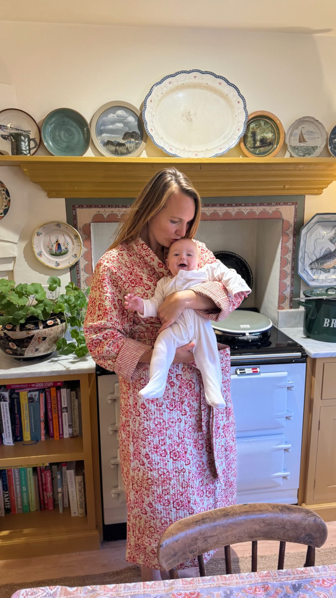 Quilted Dressing Gown - Cherry Blossom