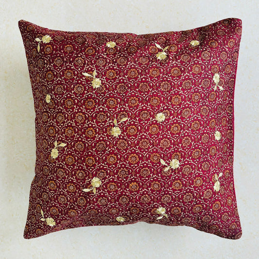 Sundar Embroidery Silk Cushion - 003