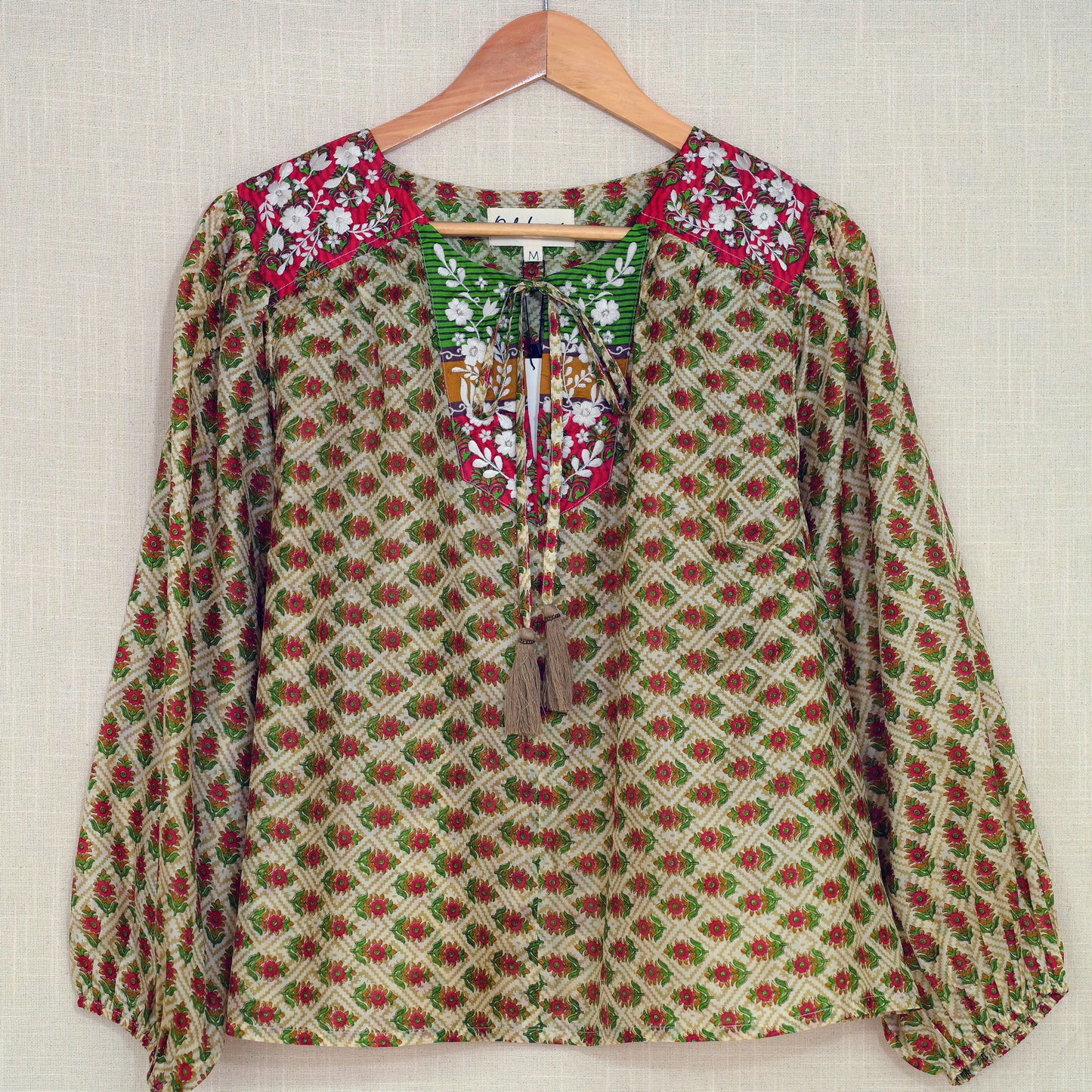 Lolita Embroidered Silk Blouse M - 013