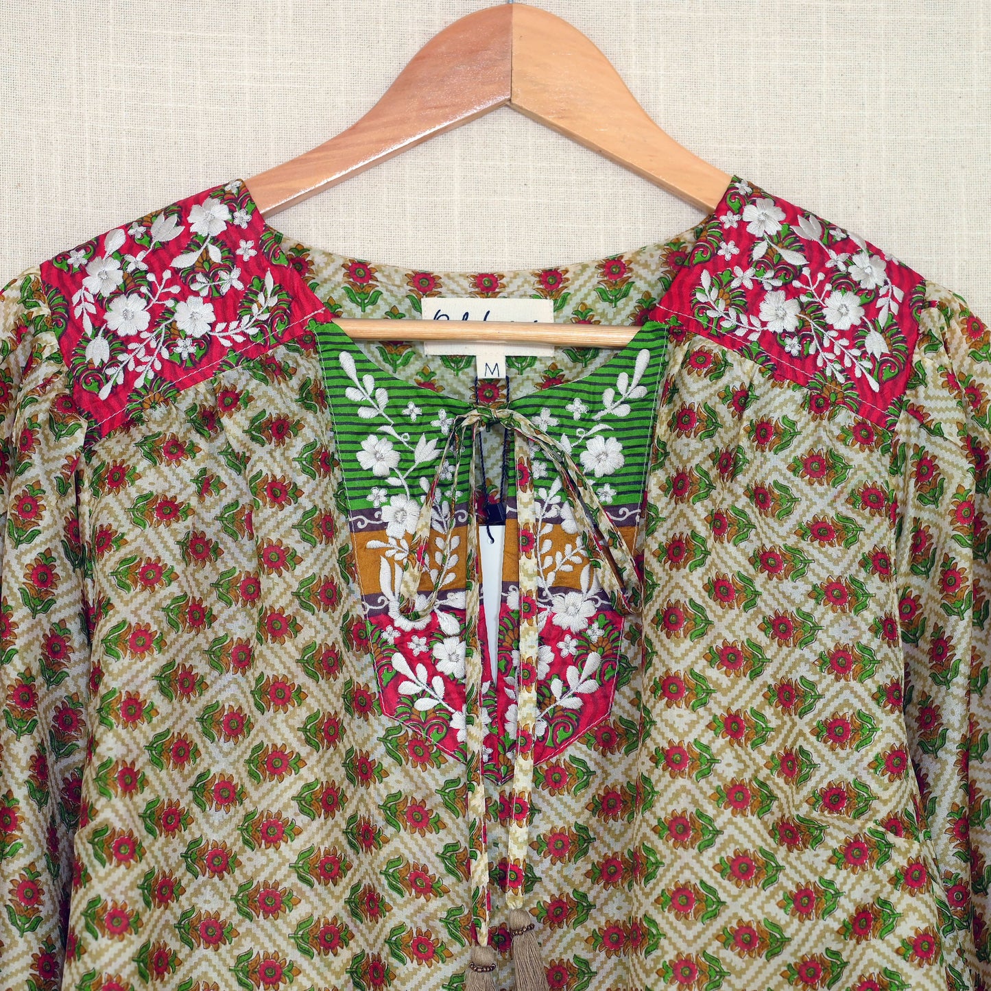 Lolita Embroidered Silk Blouse M - 013