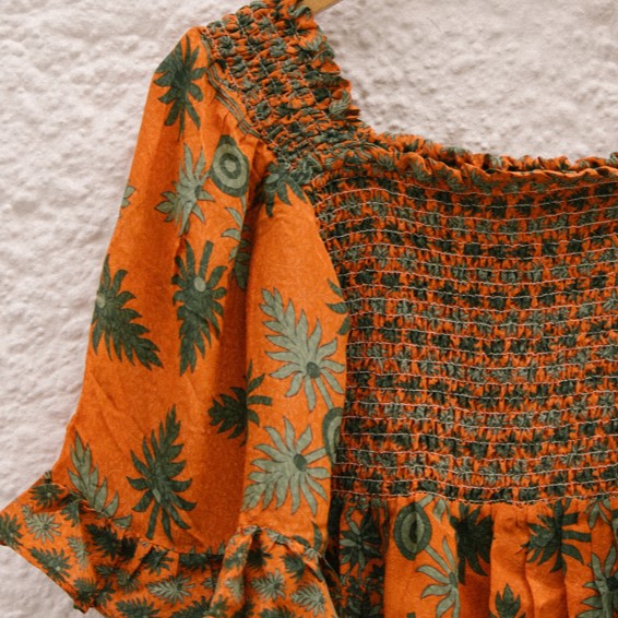 Joelyn Silk Smock Blouse - M - 108