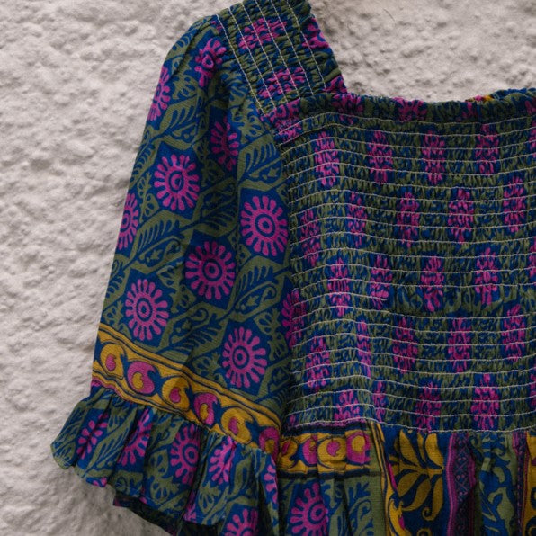 Joelyn Silk Smock Blouse - M - 111