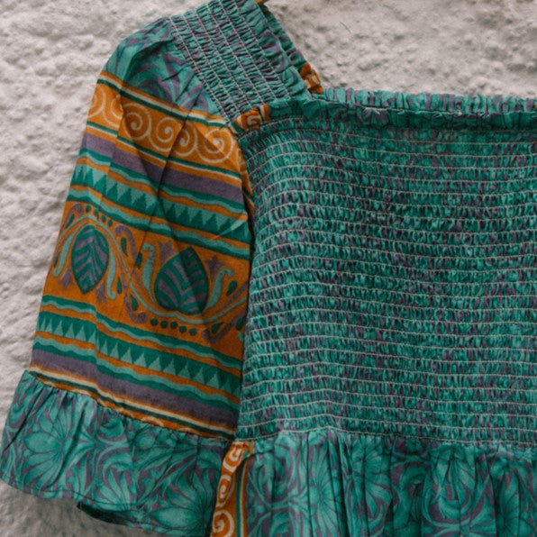 Joelyn Silk Smock Blouse - S - 112