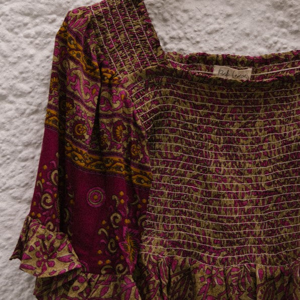 Joelyn Silk Smock Blouse - M - 113