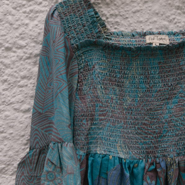 Joelyn Silk Smock Blouse - L - 120