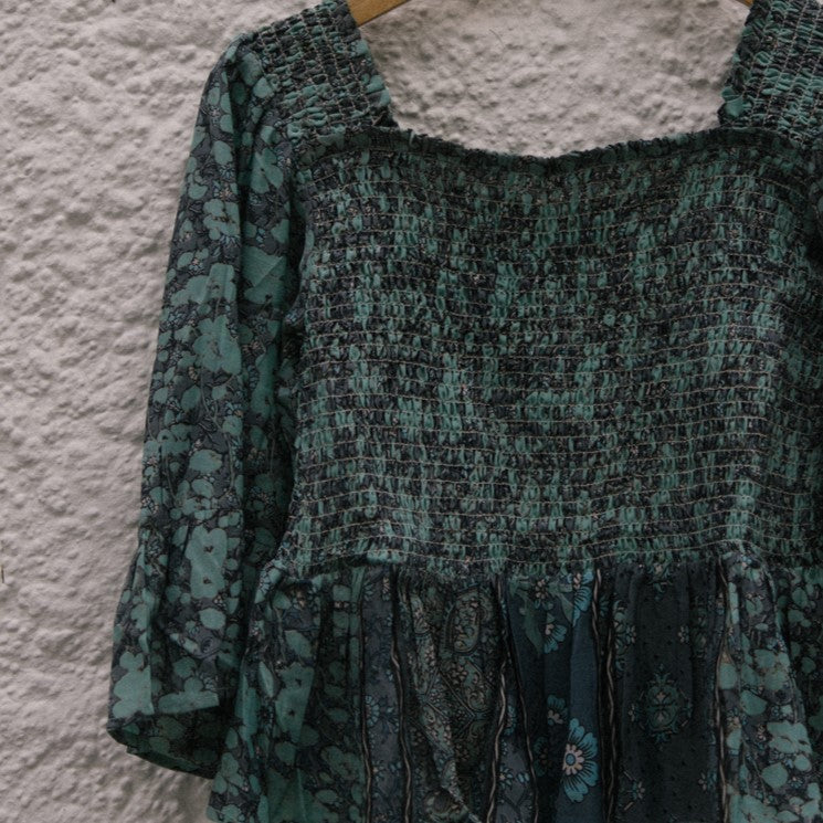 Joelyn Silk Smock Blouse - L - 127