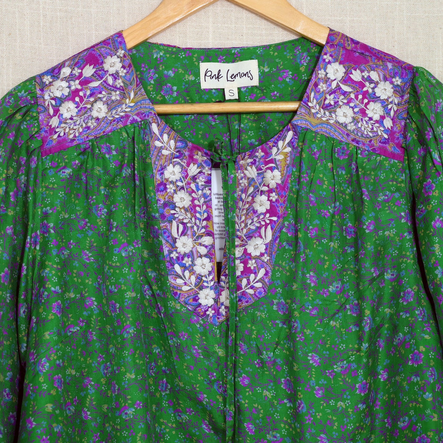 Lolita Embroidered Silk Blouse S - 016