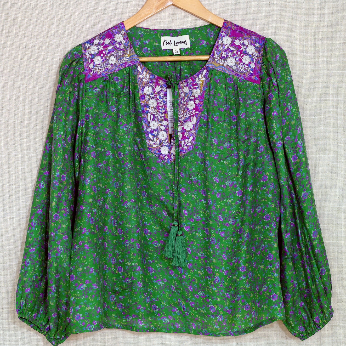 Lolita Embroidered Silk Blouse S - 016