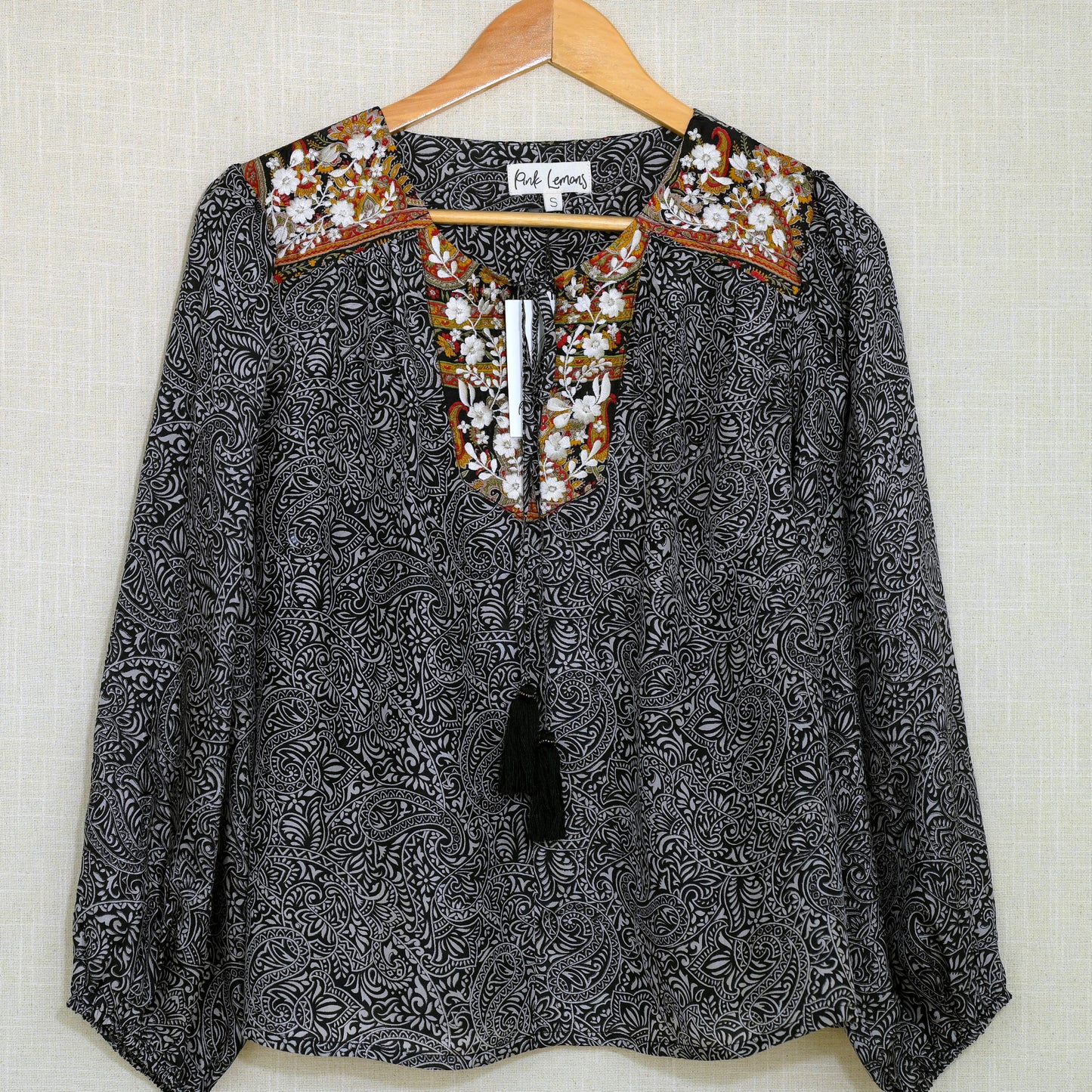 Lolita Embroidered Silk Blouse S - 018