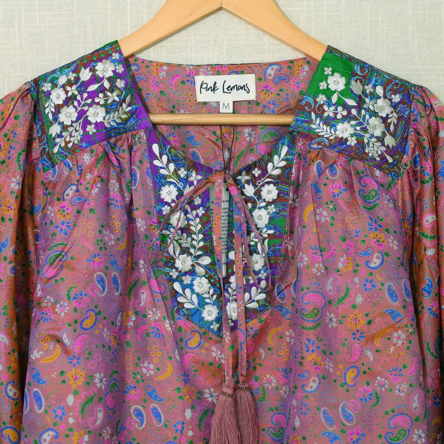 Lolita Embroidered Silk Blouse L - 024
