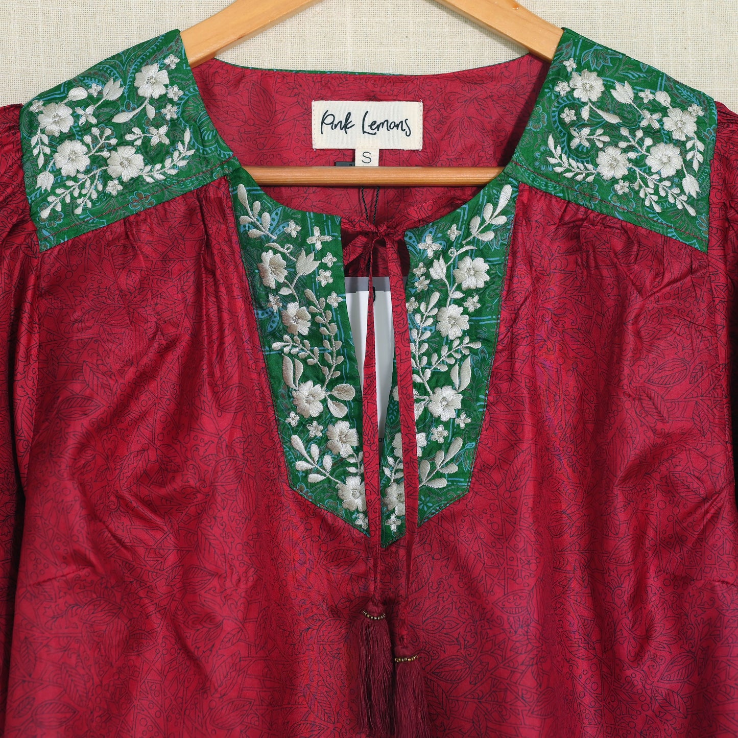 Lolita Embroidered Silk Blouse S - 029