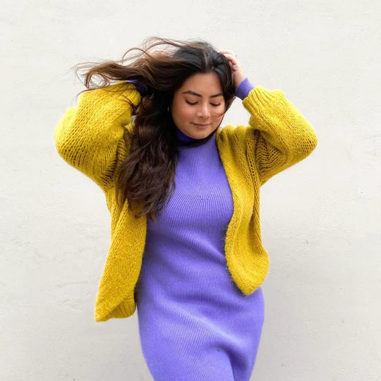 Smila Mohair Cardigan in Mustard
