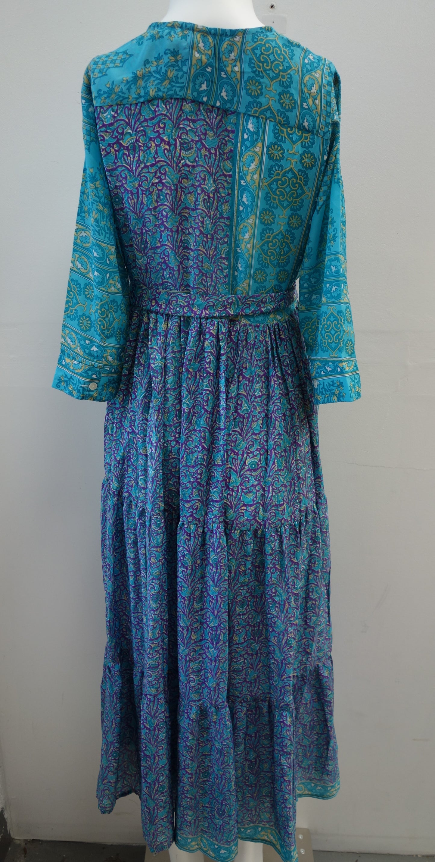 Prairie V-neck Silk Dress XS - 0001