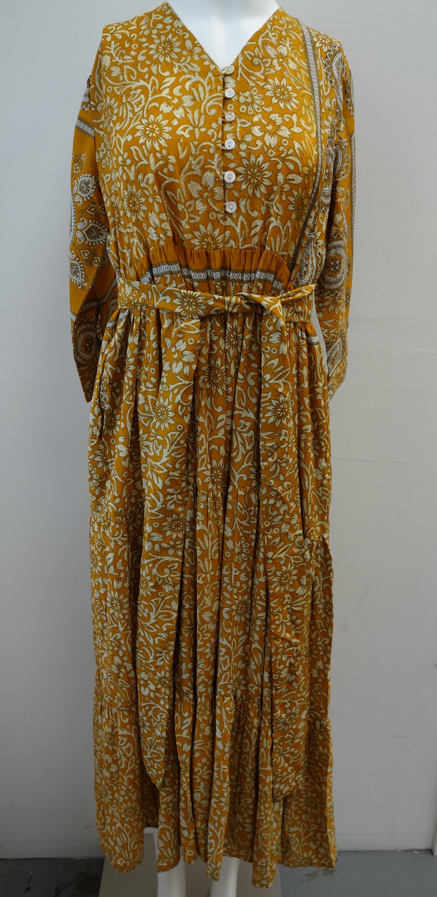 Prairie V-neck Silk Dress S - 005