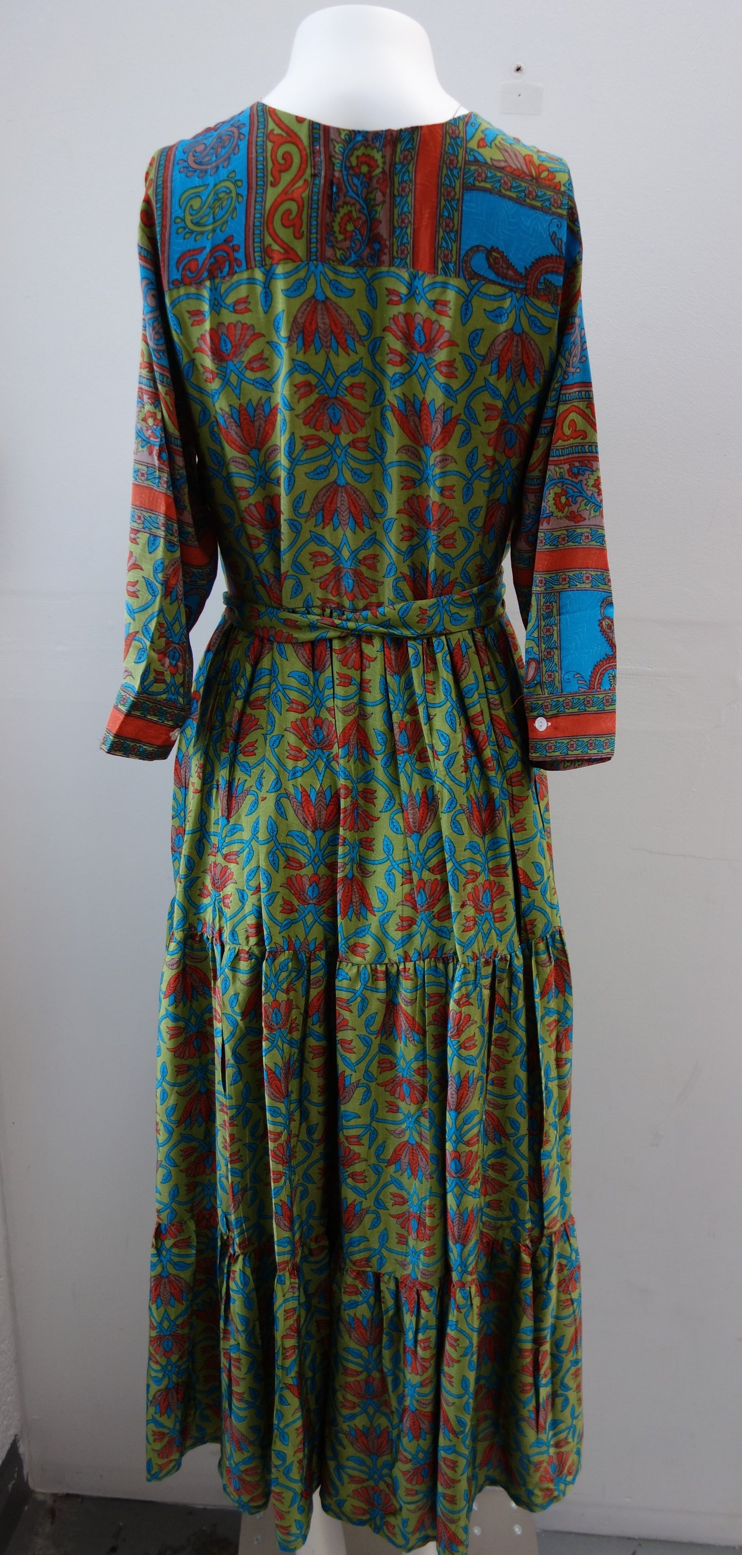 Prairie V-neck Silk Dress S - 007