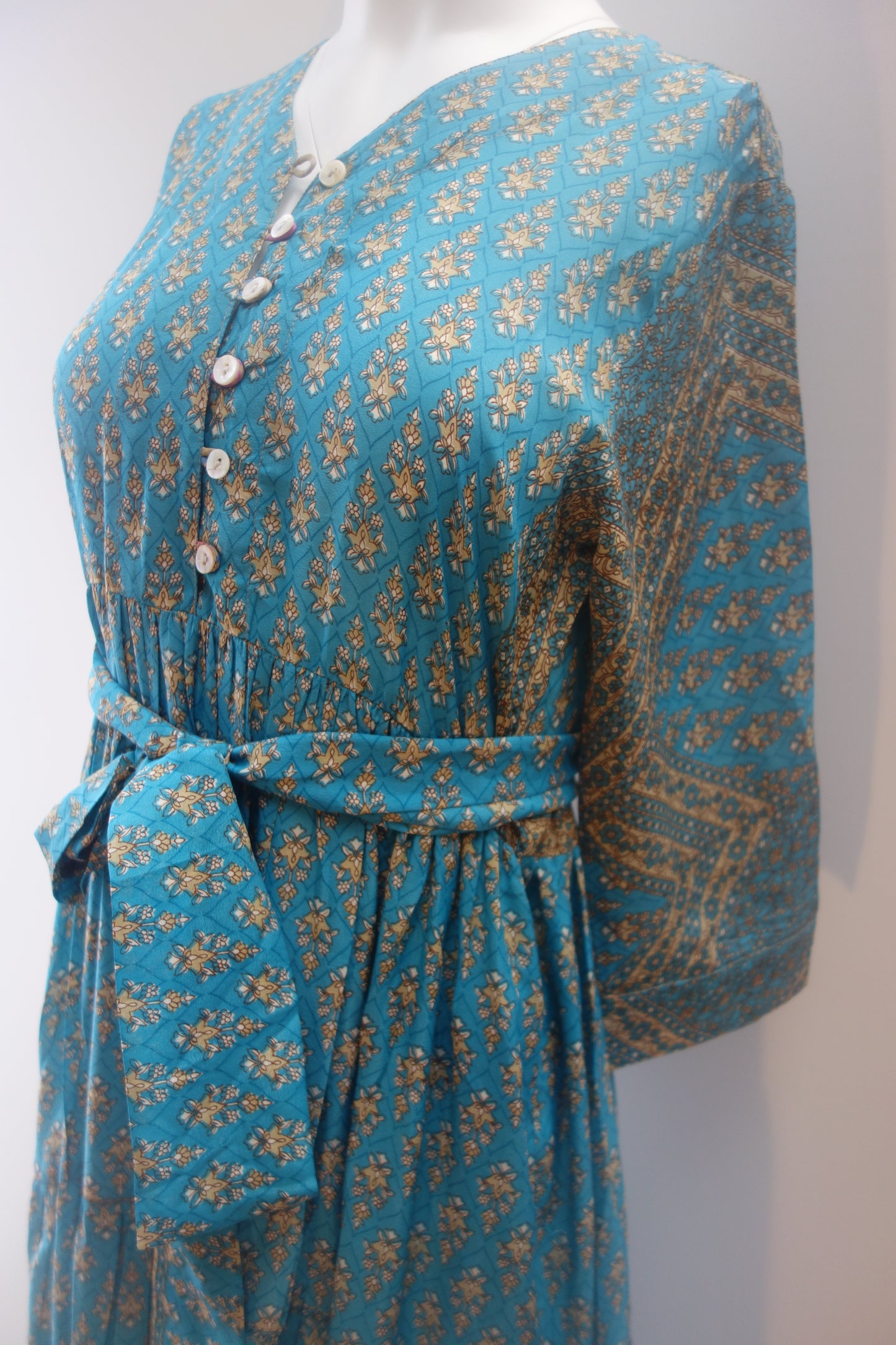 Prairie V-neck Silk Dress XS - 0030