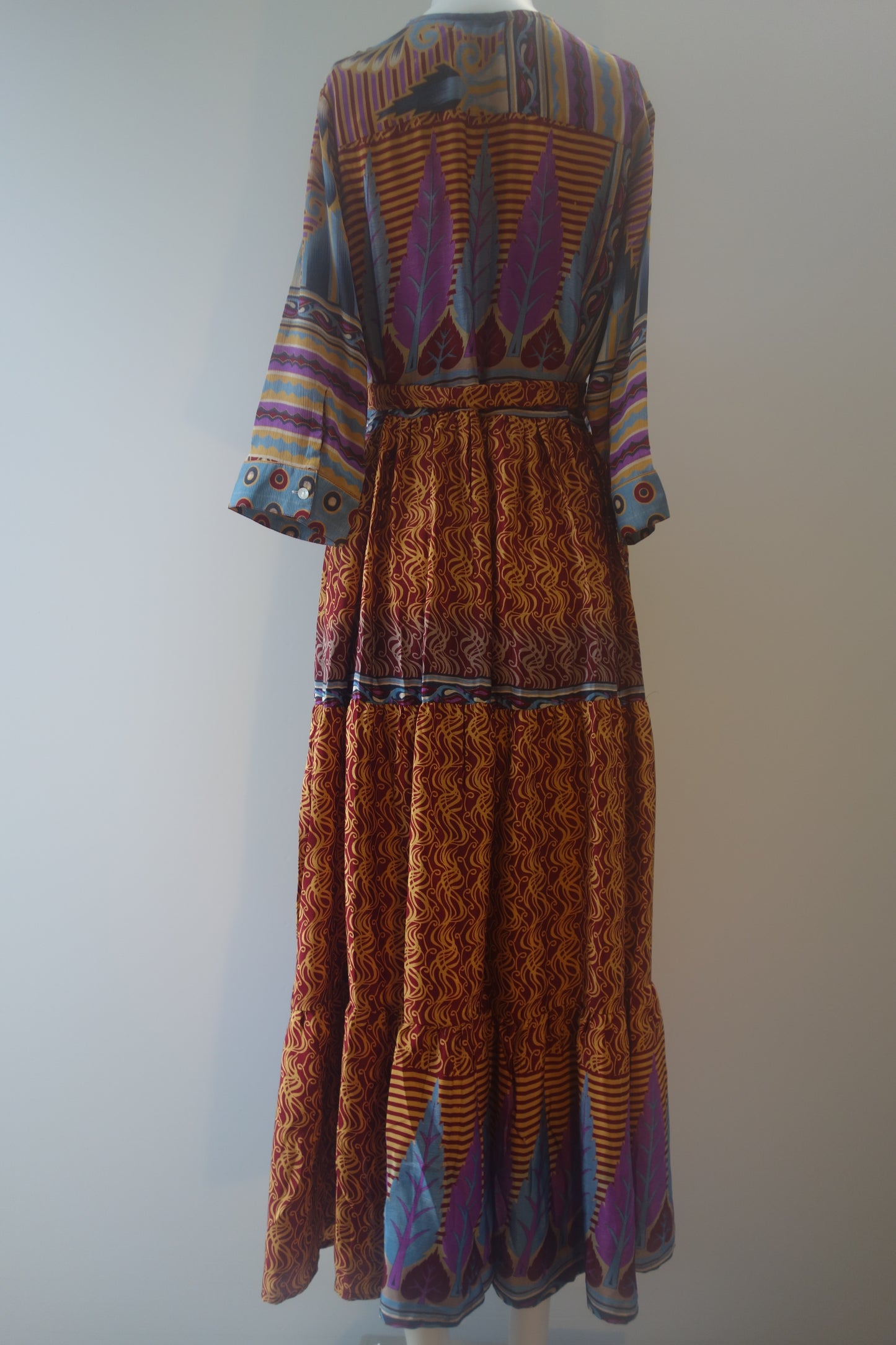 Prairie V-neck Silk Dress S - 0034