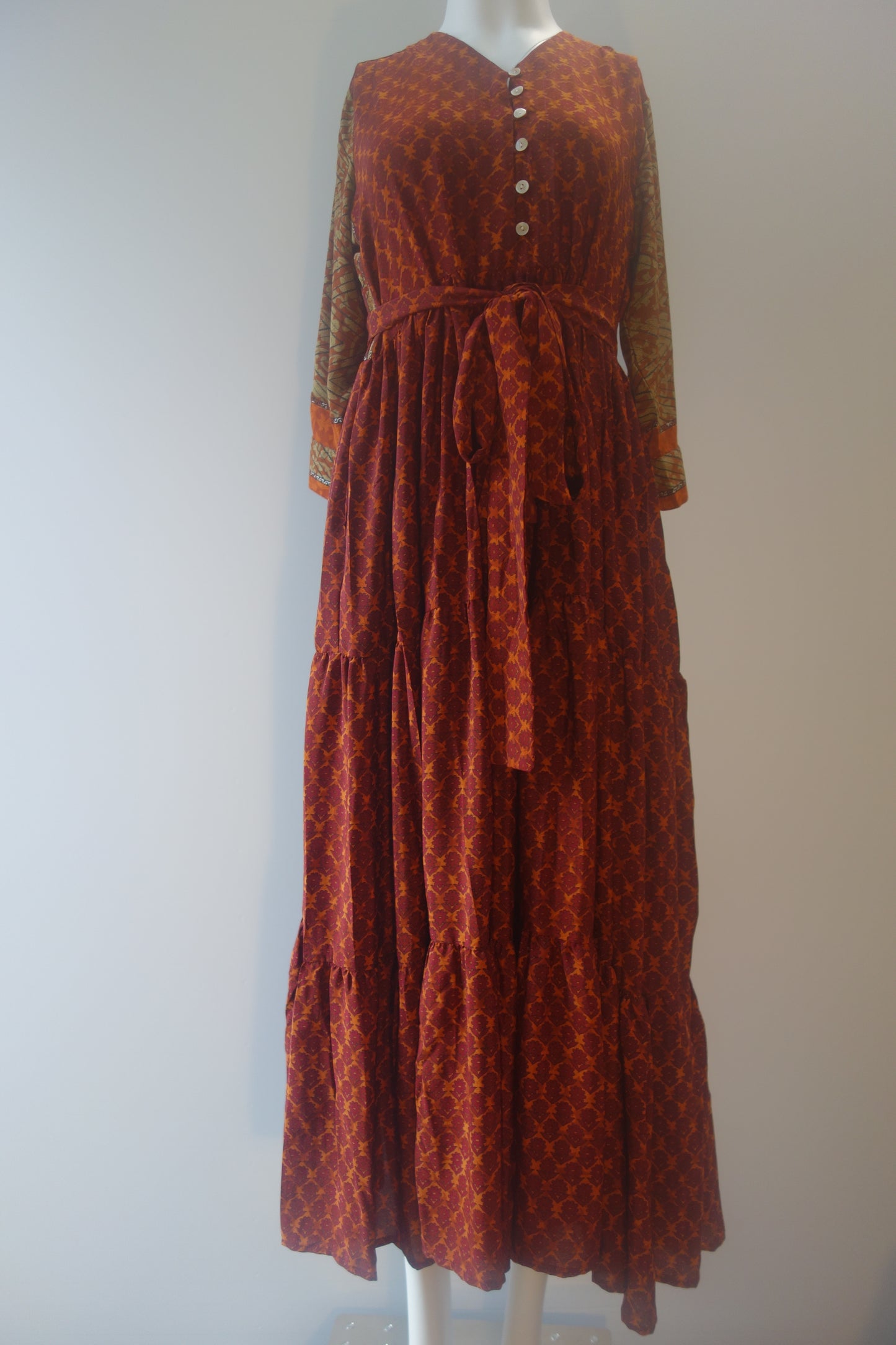 Prairie V-neck Silk Dress S - 0036