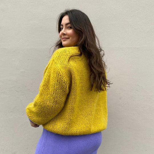 Smila Mohair Cardigan in Mustard