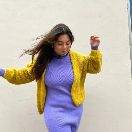 Smila Mohair Cardigan in Mustard